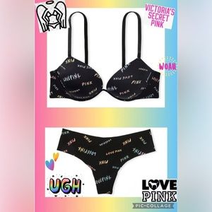 Victoria's Secret Pink Wear
Everywhere Super Push Up Bra
34DD 36C & Panty